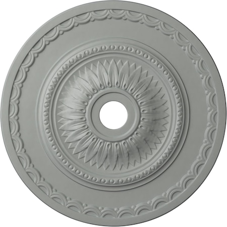 Ekena Millwork Sunflower Ceiling Medallion (Canopies up to 5 5/8"), 29 1/2"OD x 3 5/8"ID x 1 5/8"P, Primed White CM29SF